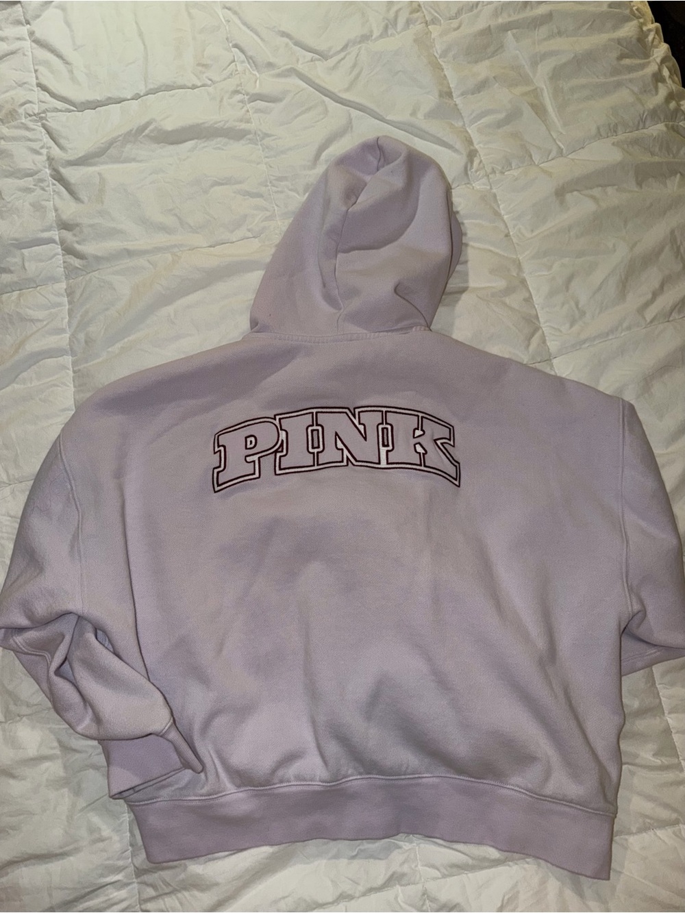PINK Victoria's Secret Lavender Logo Zip Hoodie - XL